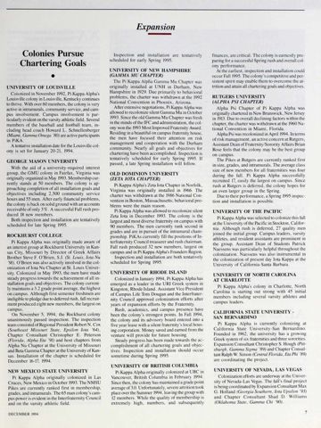 Expansion, December 1994